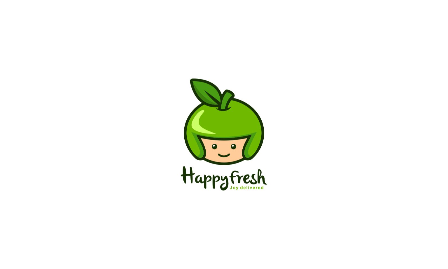 Vibrant Mascot Logo for Happy Fresh